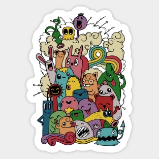 Fluffy Town Sticker